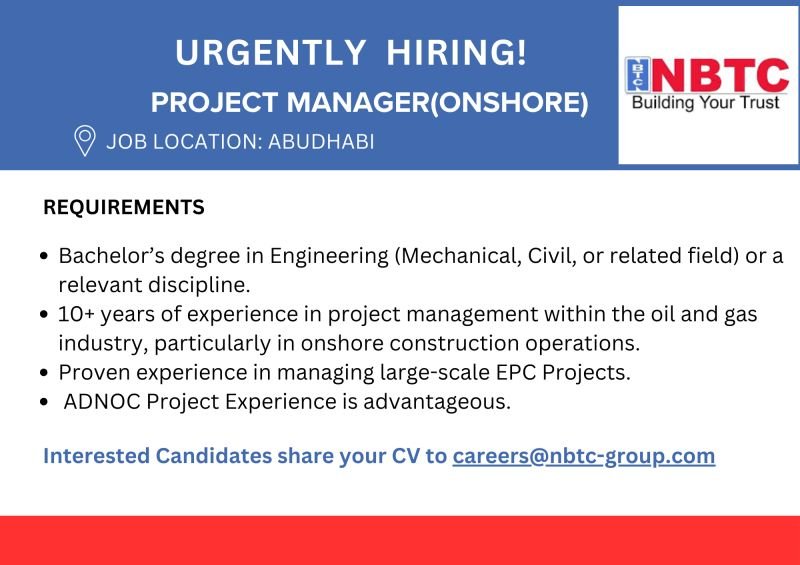 Project Manager Oil and Gas